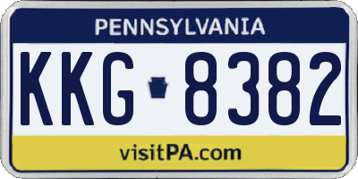 PA license plate KKG8382