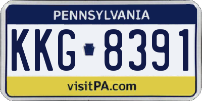 PA license plate KKG8391