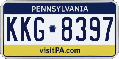 PA license plate KKG8397