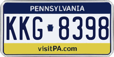 PA license plate KKG8398