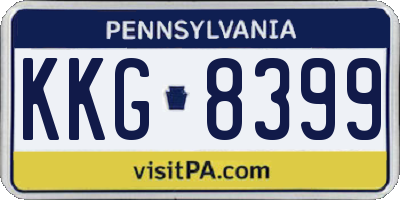PA license plate KKG8399