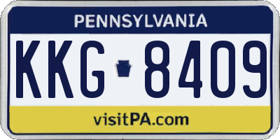 PA license plate KKG8409