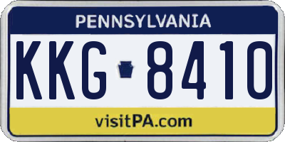PA license plate KKG8410