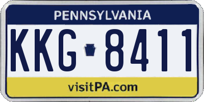 PA license plate KKG8411