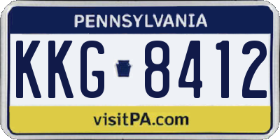 PA license plate KKG8412