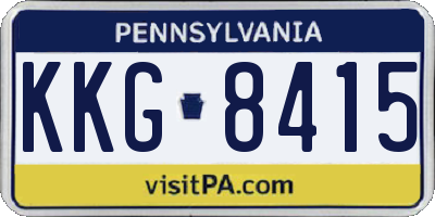 PA license plate KKG8415