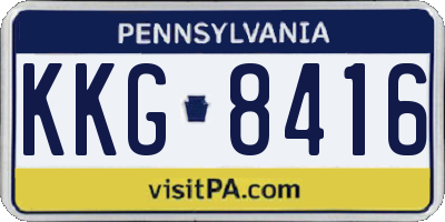 PA license plate KKG8416
