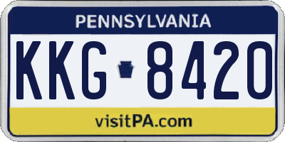PA license plate KKG8420