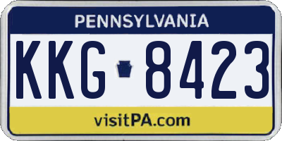 PA license plate KKG8423