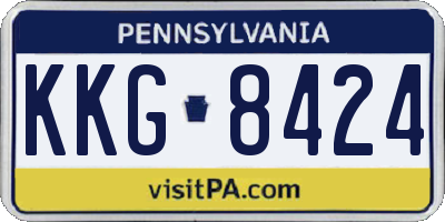 PA license plate KKG8424