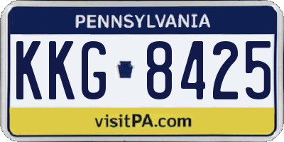 PA license plate KKG8425