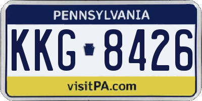 PA license plate KKG8426