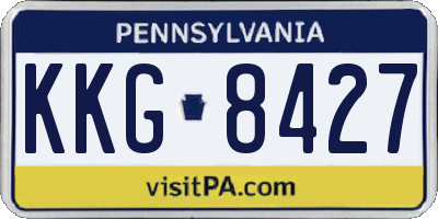 PA license plate KKG8427
