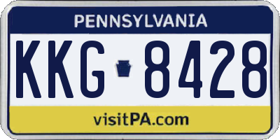 PA license plate KKG8428