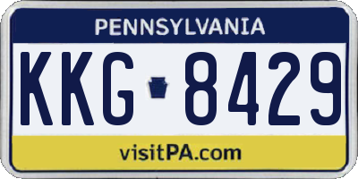 PA license plate KKG8429