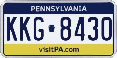 PA license plate KKG8430