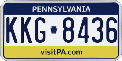 PA license plate KKG8436
