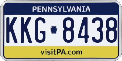 PA license plate KKG8438