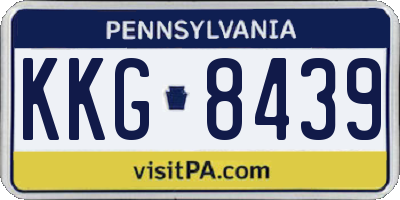 PA license plate KKG8439