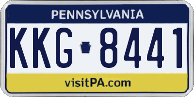 PA license plate KKG8441
