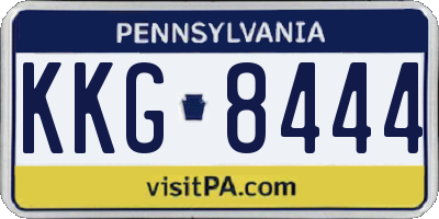 PA license plate KKG8444