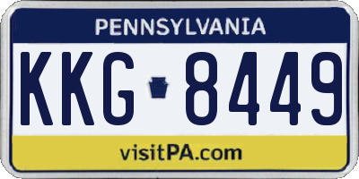 PA license plate KKG8449