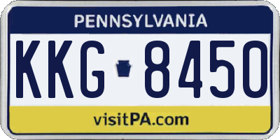 PA license plate KKG8450