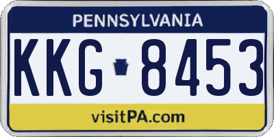 PA license plate KKG8453