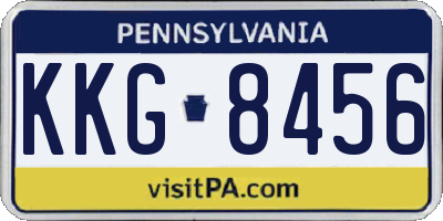 PA license plate KKG8456
