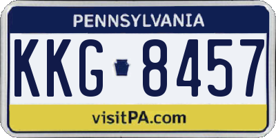 PA license plate KKG8457
