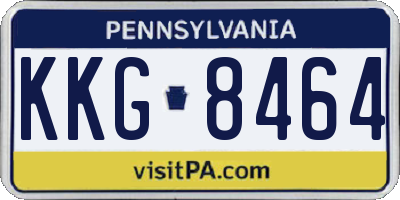 PA license plate KKG8464