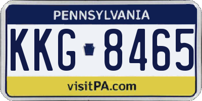 PA license plate KKG8465