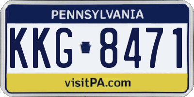 PA license plate KKG8471