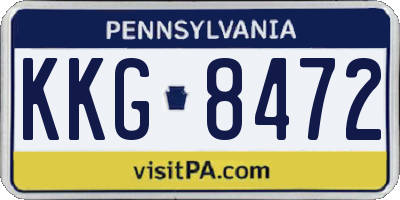 PA license plate KKG8472
