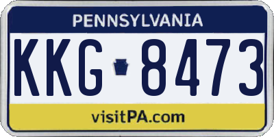 PA license plate KKG8473