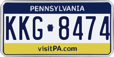 PA license plate KKG8474