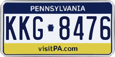 PA license plate KKG8476