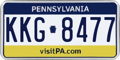 PA license plate KKG8477