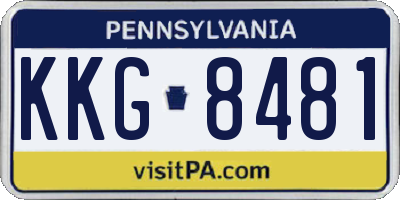 PA license plate KKG8481
