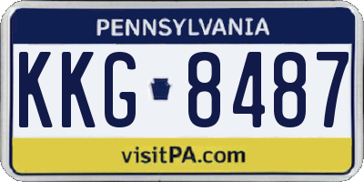 PA license plate KKG8487