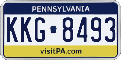 PA license plate KKG8493
