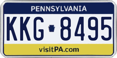 PA license plate KKG8495