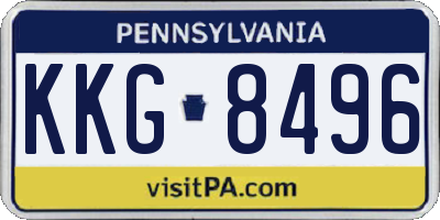 PA license plate KKG8496