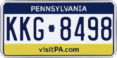 PA license plate KKG8498