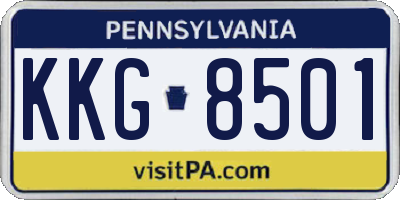 PA license plate KKG8501