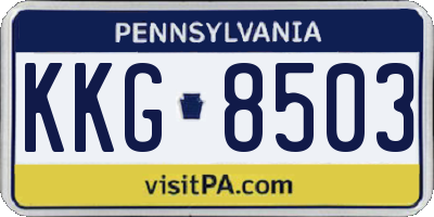 PA license plate KKG8503