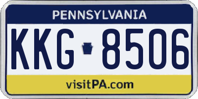 PA license plate KKG8506