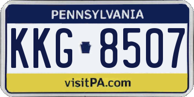 PA license plate KKG8507