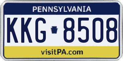 PA license plate KKG8508