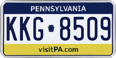 PA license plate KKG8509